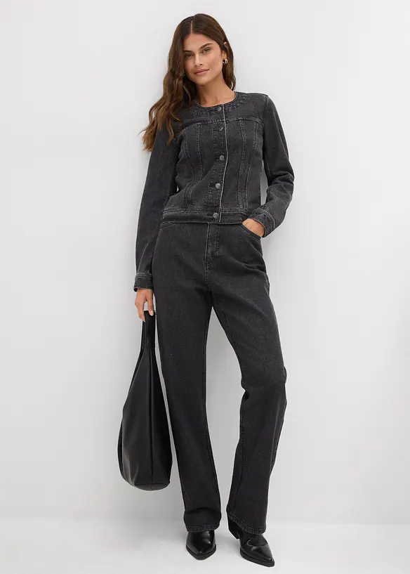 Spijkerjas met strass, bonprix