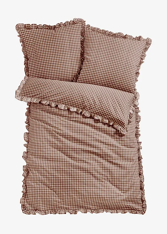 Dekbedovertrek met ruches, bonprix