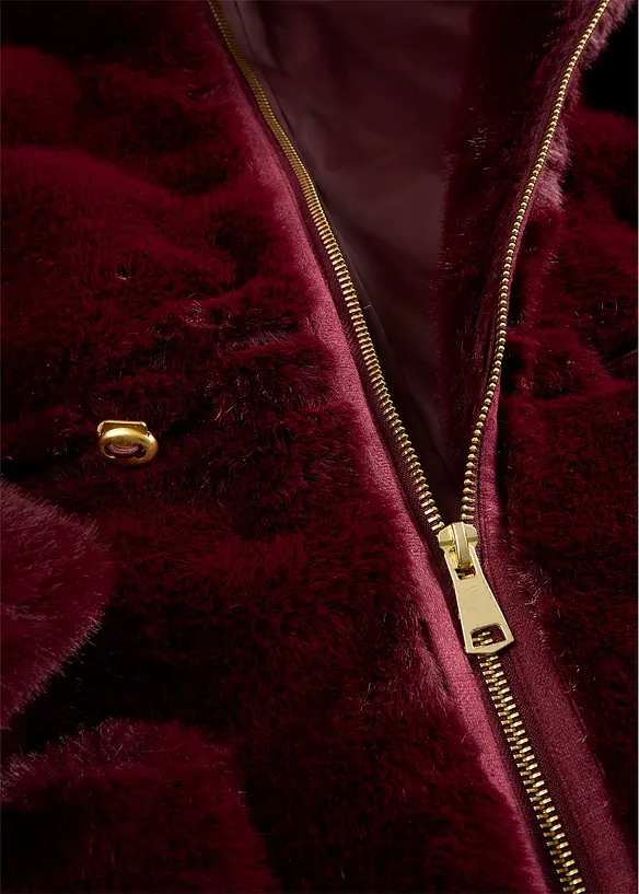 Lange teddy jas, bonprix