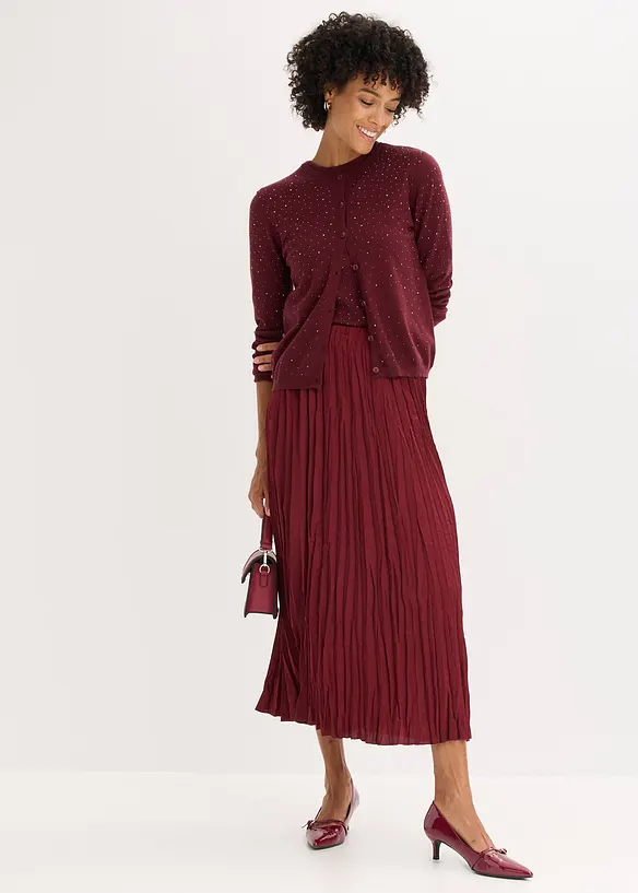 Vest met glittersteentjes, bonprix