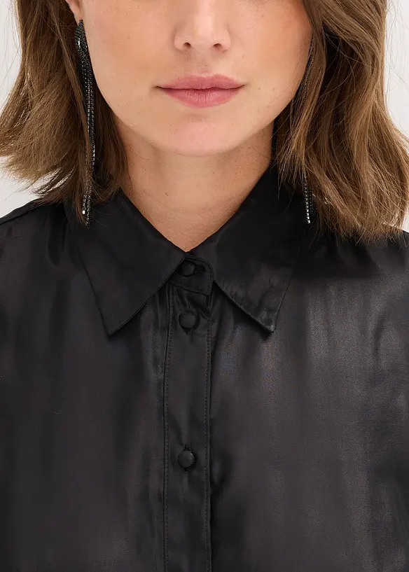 Overhemdblouse met glanzende print, bonprix