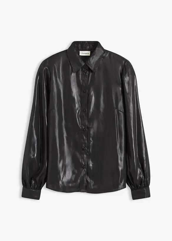 Overhemdblouse met glanzende print, bonprix