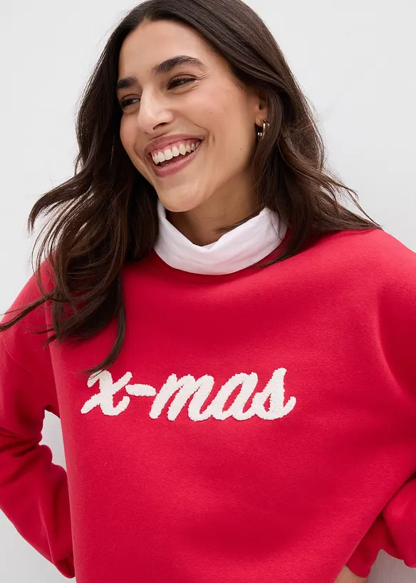 Oversized sweater in een katoenmix, bonprix