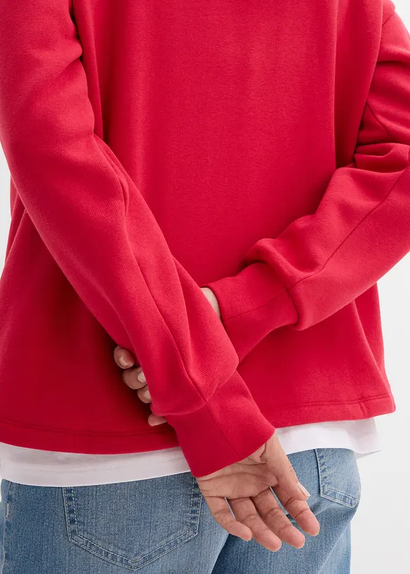 Oversized sweater in een katoenmix, bonprix