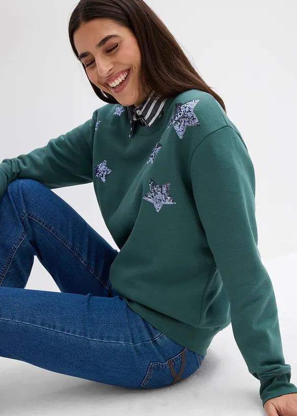 Sweater in een biologische katoenmix, bonprix