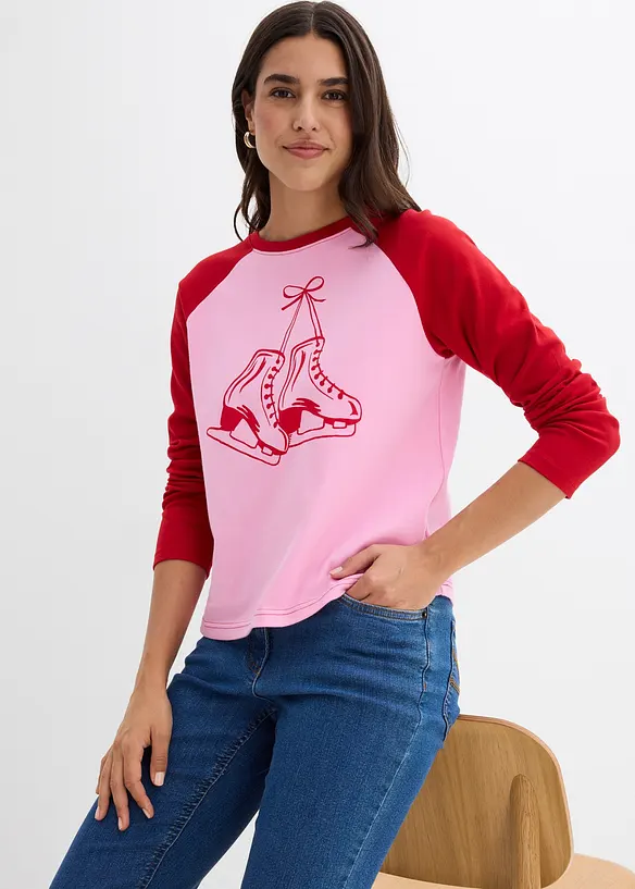 Raglan longsleeve van puur katoen, bonprix