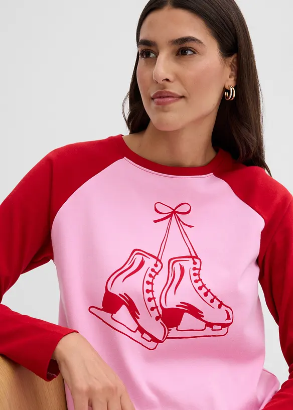 Raglan longsleeve van puur katoen, bonprix