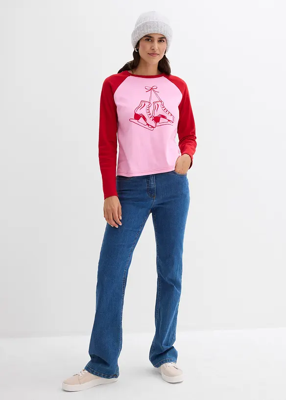 Raglan longsleeve van puur katoen, bonprix