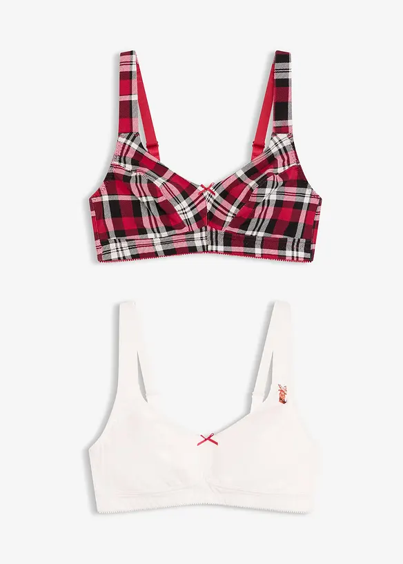 Bh zonder beugels (set van 2) met biologisch katoen, bonprix