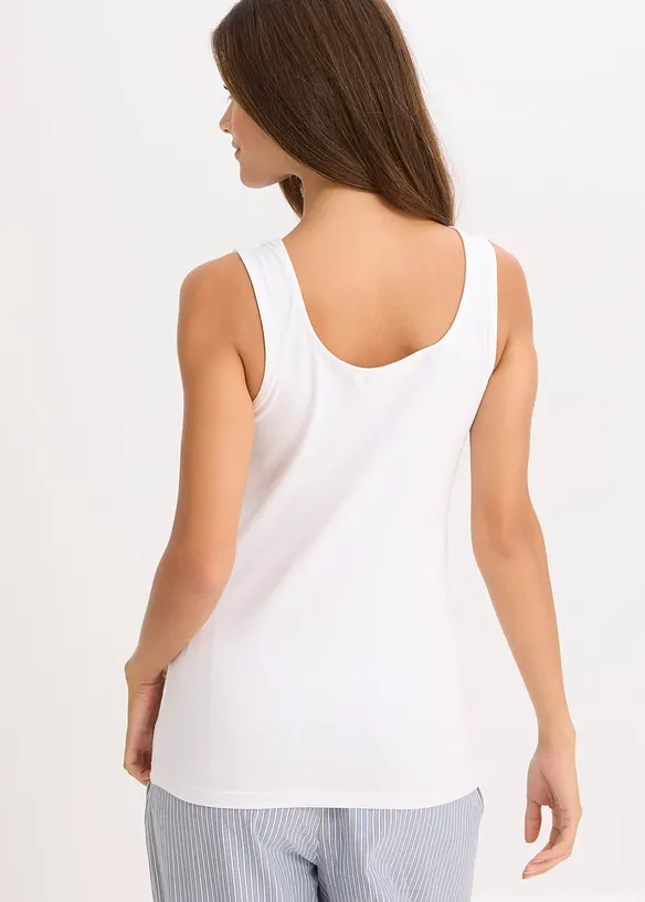 Hemd met biologisch katoen en kant (set van 2), bonprix