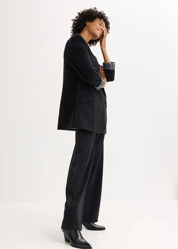 Instapbroek van Punto di Roma met glittersteentjes, bonprix