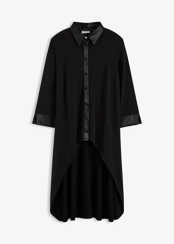 Jersey blouse met satijnen versieringen, bonprix