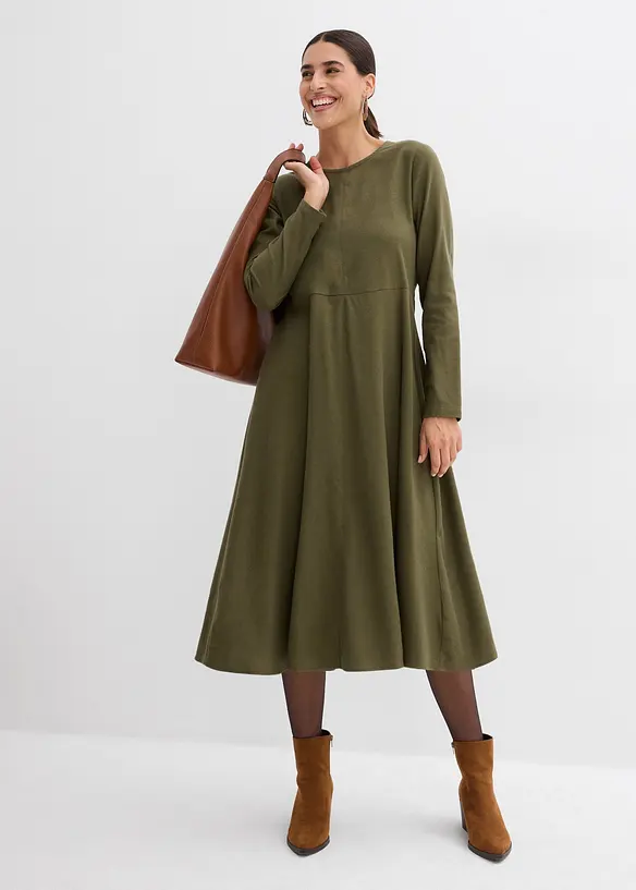Flanellen jurk van katoen, bonprix