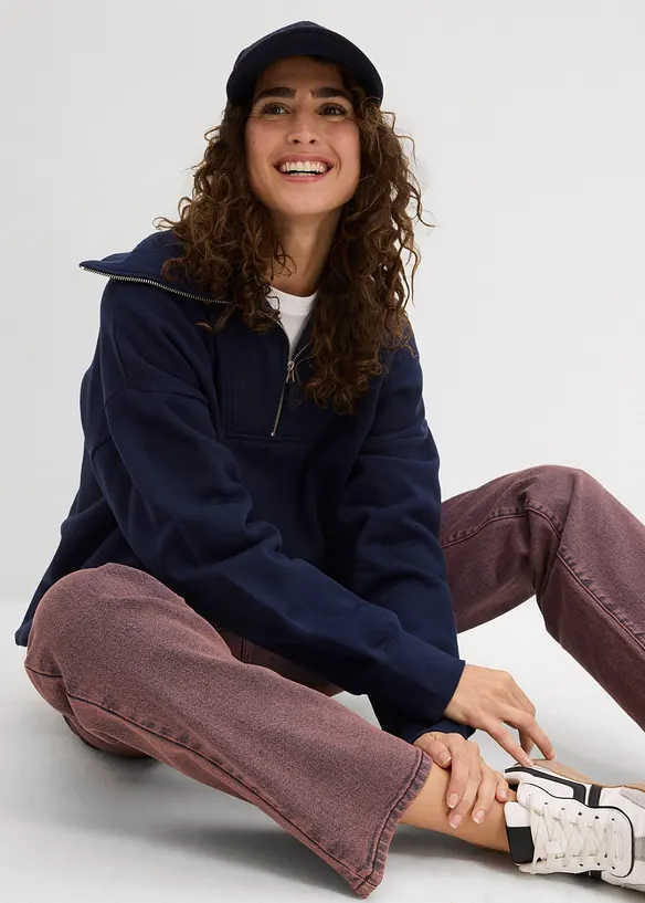 Twill broek met acid wash, bonprix