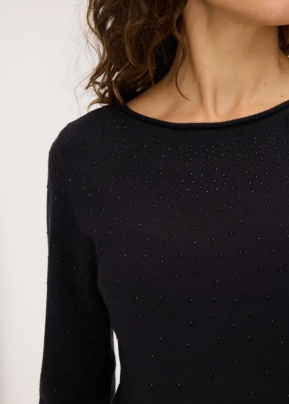 Fijngebreide trui in een soepele viscosemix, bonprix