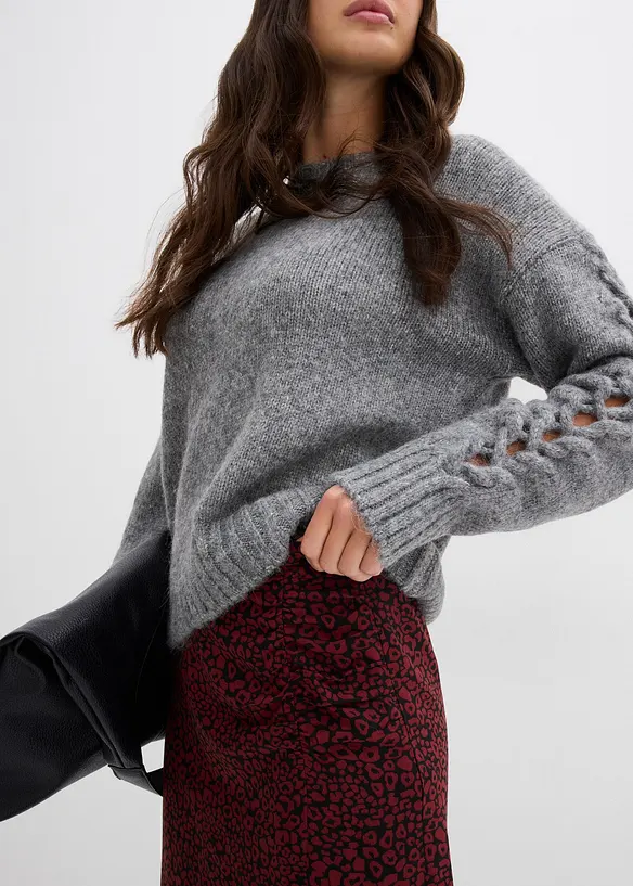 Midi rok van soepele viscose, bonprix