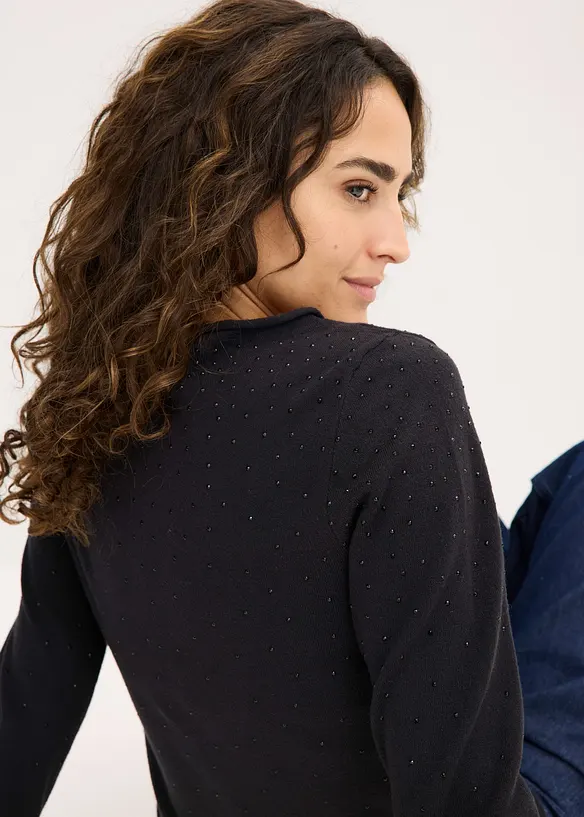 Fijngebreide trui in een soepele viscosemix, bonprix