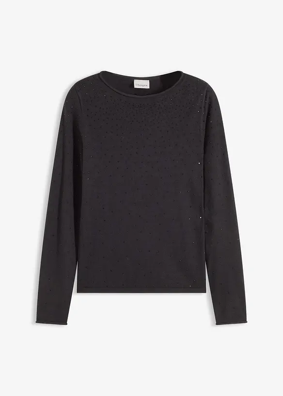 Fijngebreide trui in een soepele viscosemix, bonprix