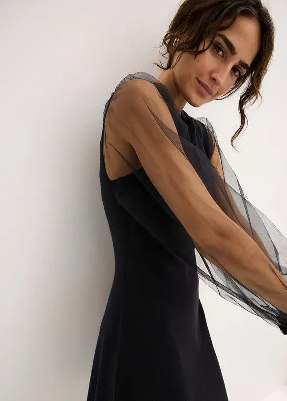 Gebreide jurk van een soepele viscosemix, bonprix