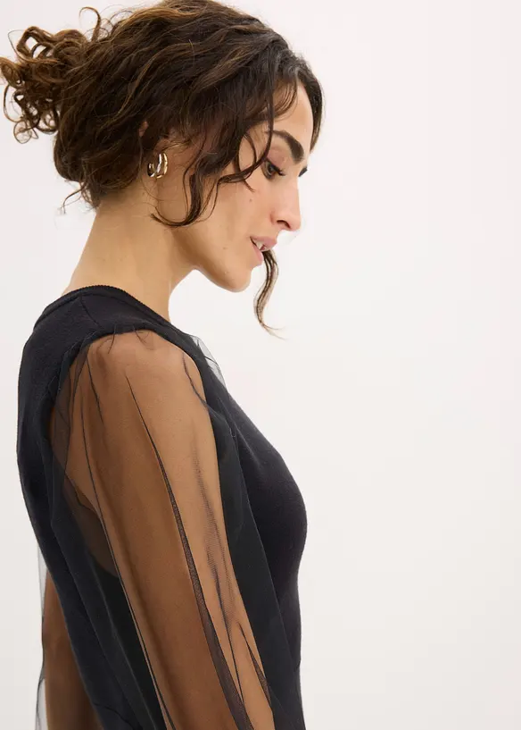 Gebreide jurk van een soepele viscosemix, bonprix