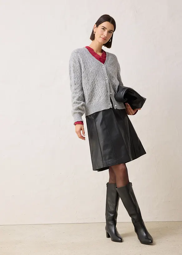 Ajour vest met wol, bonprix