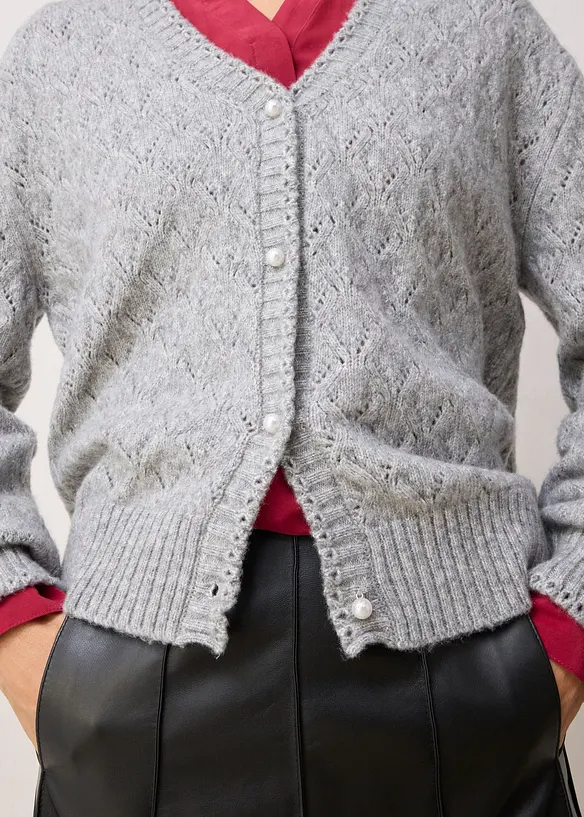 Ajour vest met wol, bonprix