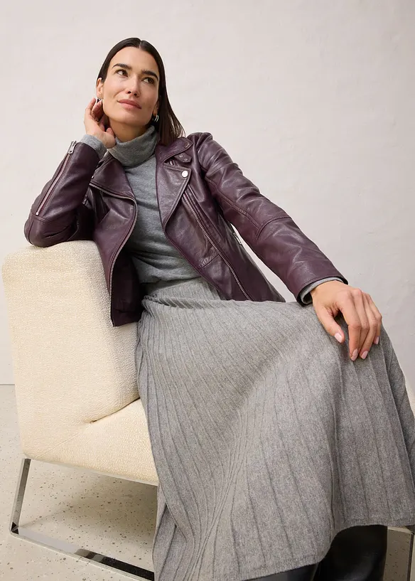 Gebreide rok met merino wol, bonprix