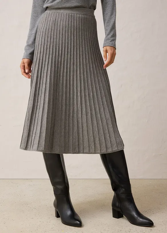 Gebreide rok met merino wol, bonprix