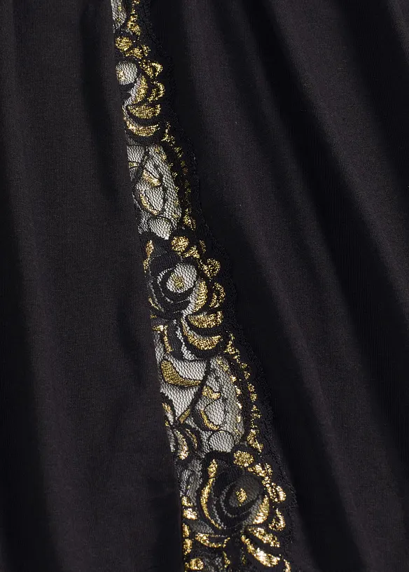 Kimono badjas met delicate glitterkant, bonprix