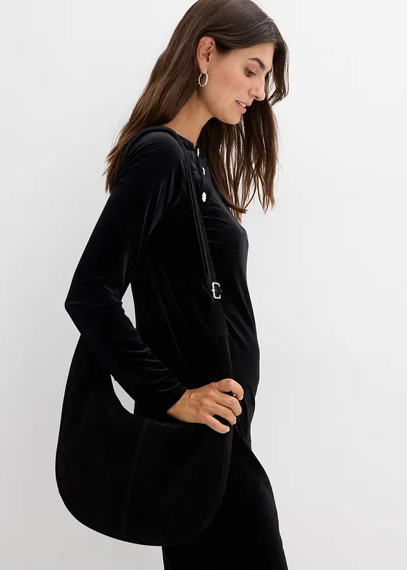 2-in-1 feestelijke zwangerschaps- en voedingsjurk van zacht fluweel, bonprix