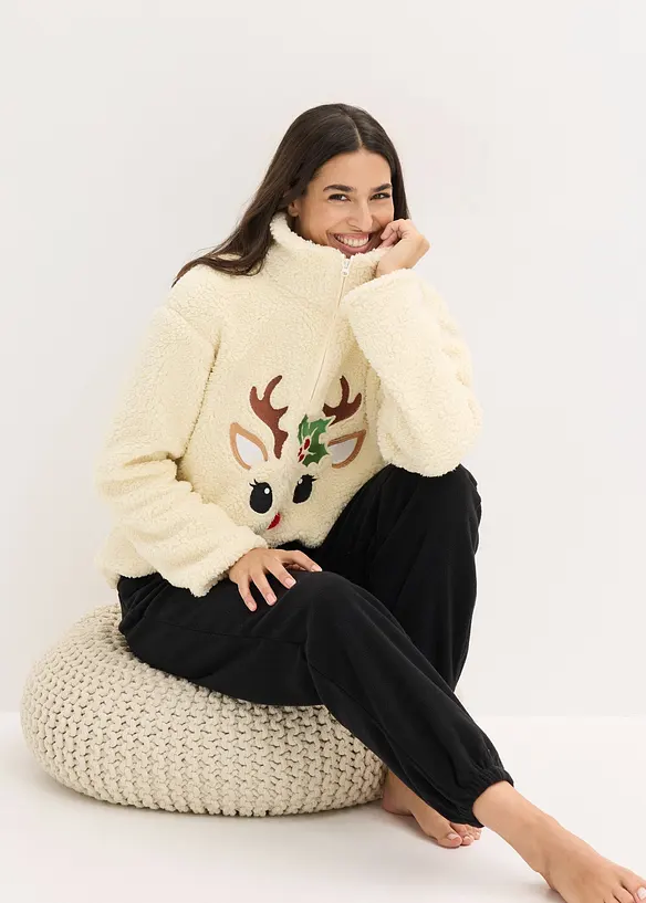 Teddy huispak met fleecebroek, bonprix