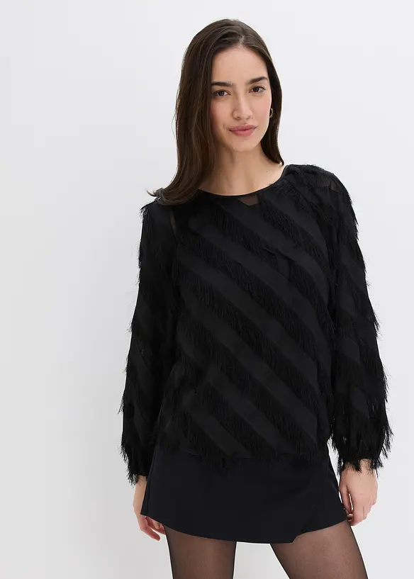 Blouse met franjes, bonprix