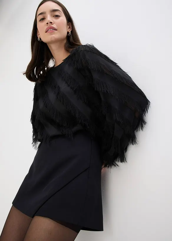 Blouse met franjes, bonprix