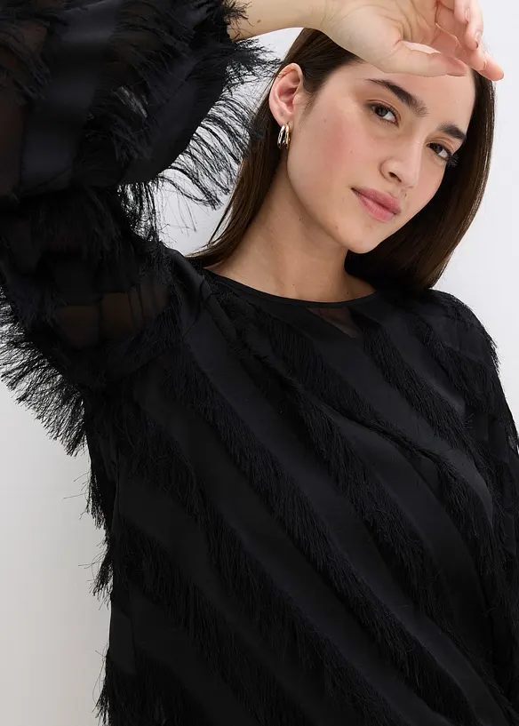 Blouse met franjes, bonprix