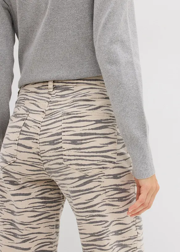 Twill broek van elastische katoenmix, bonprix