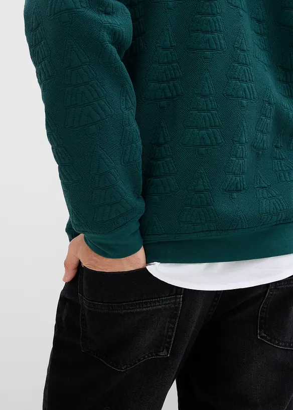 Sweater met kerstboommotief, bonprix