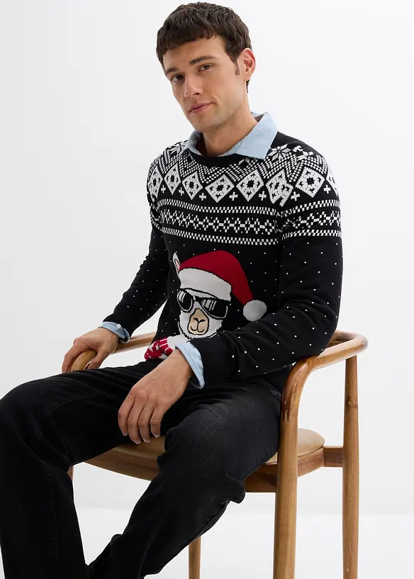 Kersttrui met katoen, bonprix