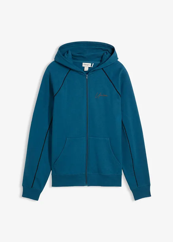 Sweatvest van katoen met contrasterende details, bonprix