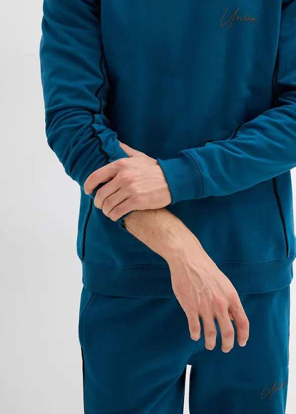 Sweater met contrasterende details van puur katoen, bonprix