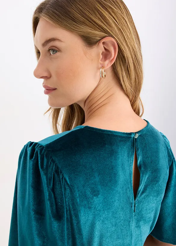 Midi jurk van zacht fluweel, bonprix