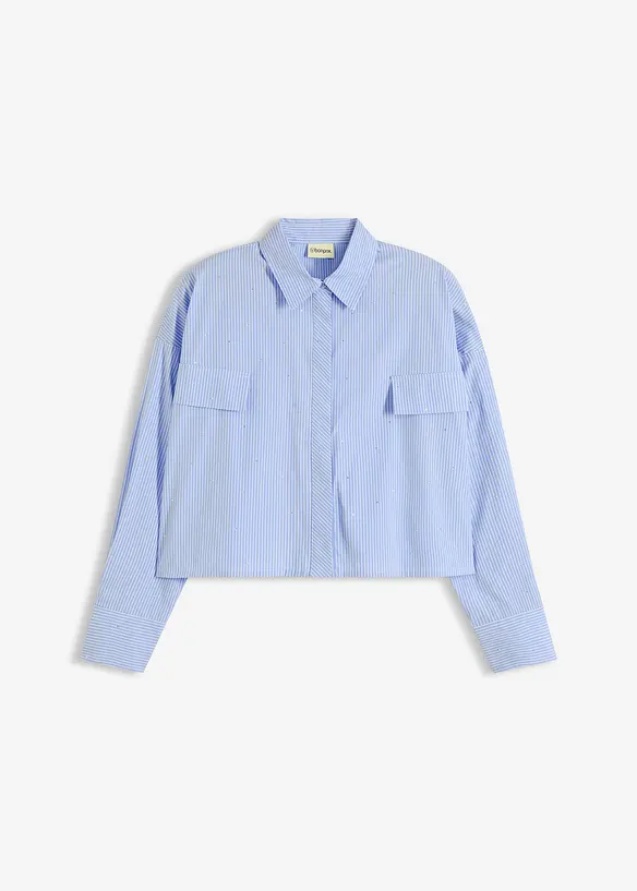 Oversized blouse van katoenmix, bonprix