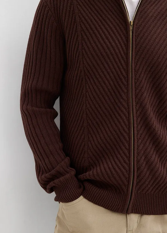 Geribde vest van een katoenmix, bonprix