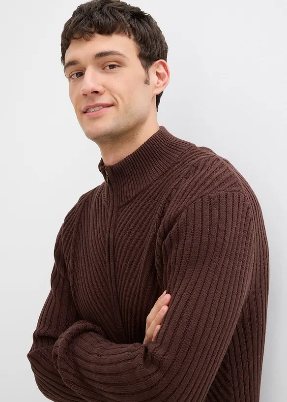 Geribde vest van een katoenmix, bonprix