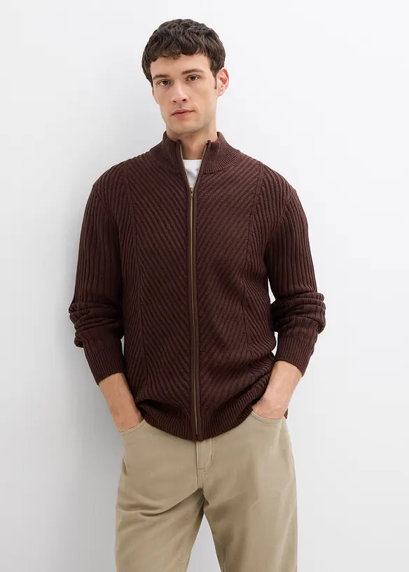 Geribde vest van een katoenmix, bonprix