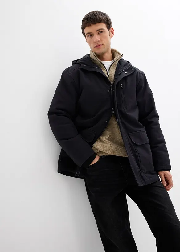 Robuuste winterjas van canvas, bonprix