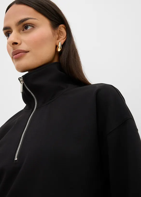 Schipperstrui van een viscosemix, bonprix