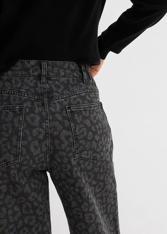 Wide leg jeans, mid waist, bonprix