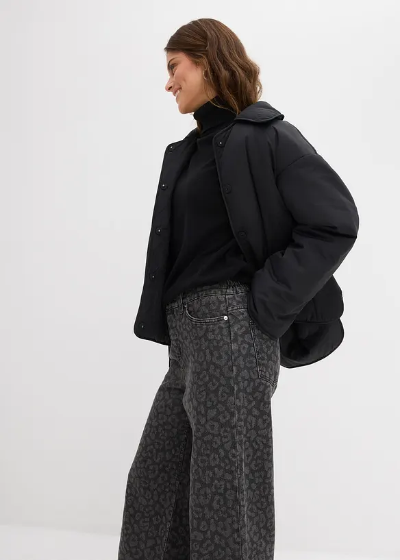 Wide leg jeans, mid waist, bonprix