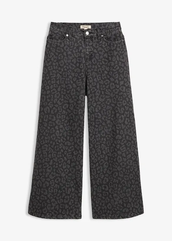 Wide leg jeans, mid waist, bonprix