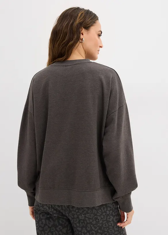 Oversized sweater van katoenmix, bonprix